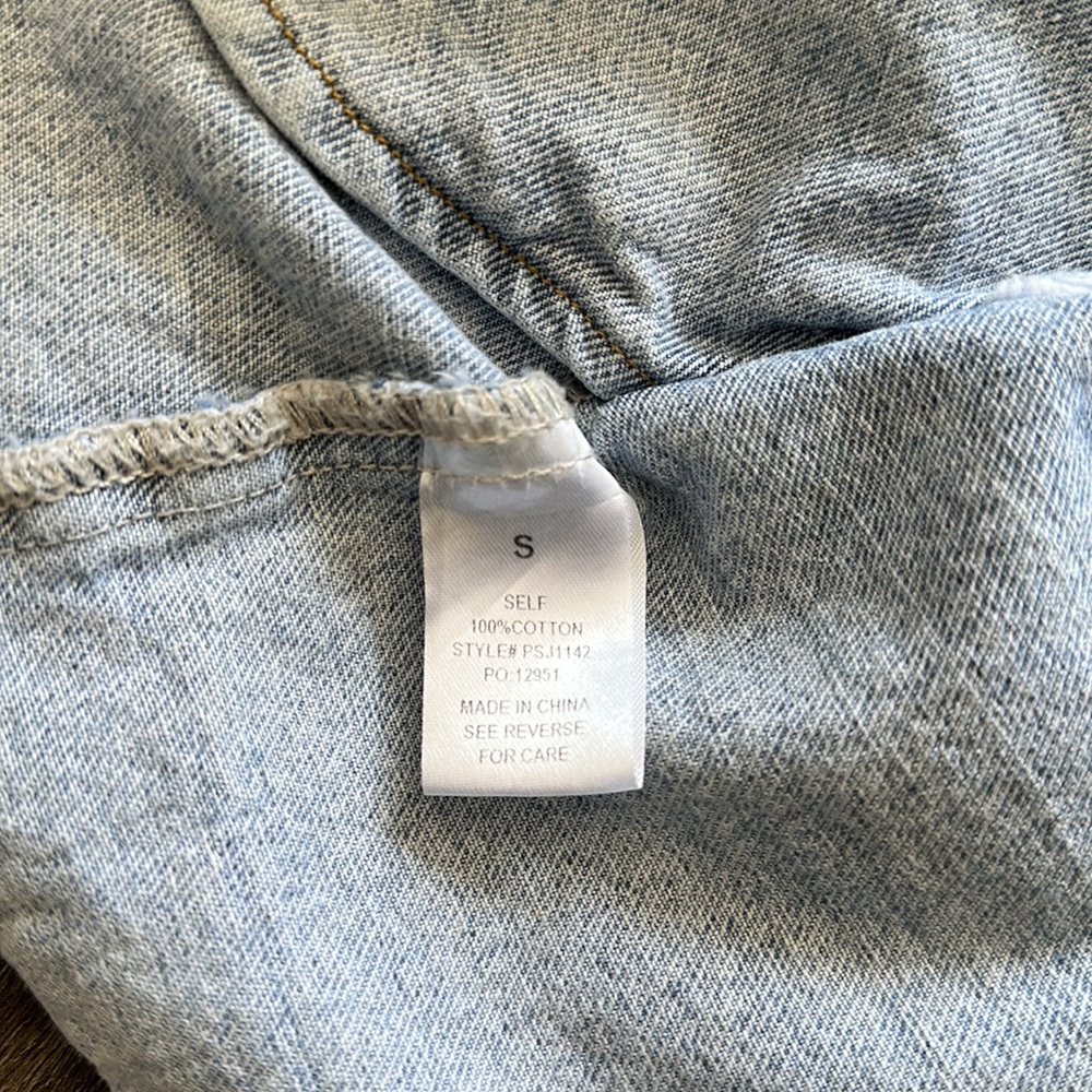 Piper & Scoot Lauv Denim Shacket, Size Small - image 5